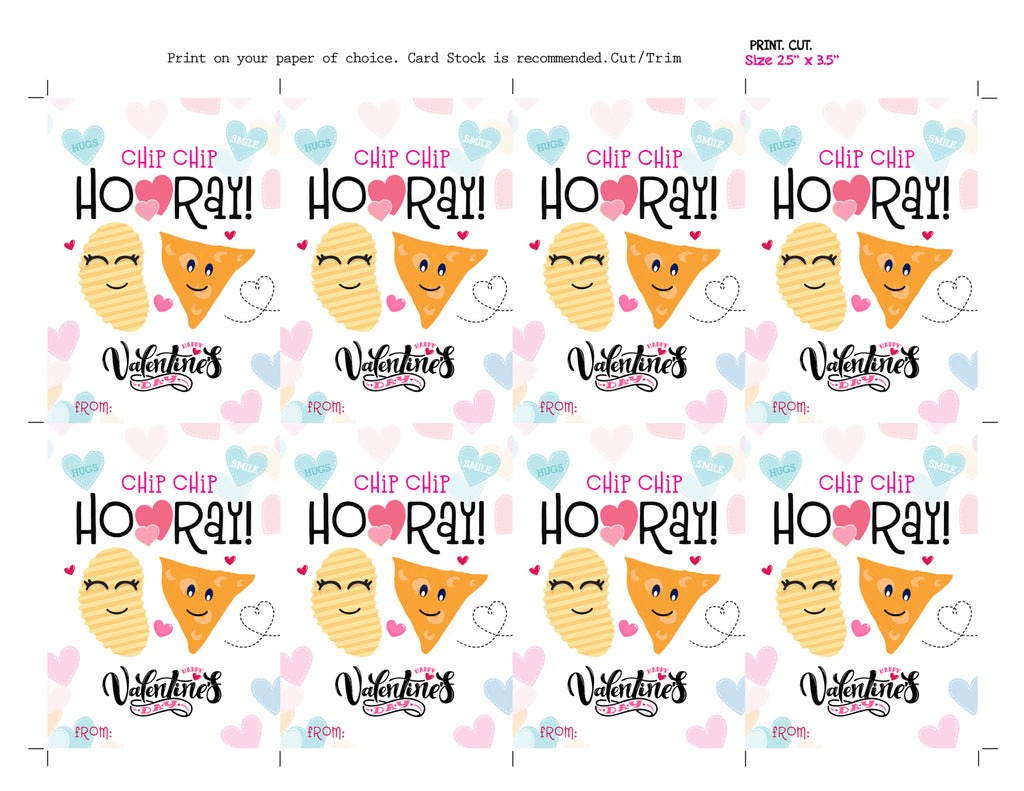 Valentines Day Chip Chip Hooray Tags Valentine #39 s Day Goodie Bag Tags Valentines Day Chip Chip Hooray Tags Valentine #39 s Day Goodie Bag Tags