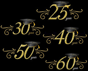 50 Year Class Reunion Candy Wrapper - 50TH High School Class Reunion Party Favors - Printable Black and Gold Reunion Wrappers - INSTANT DOWNLOAD