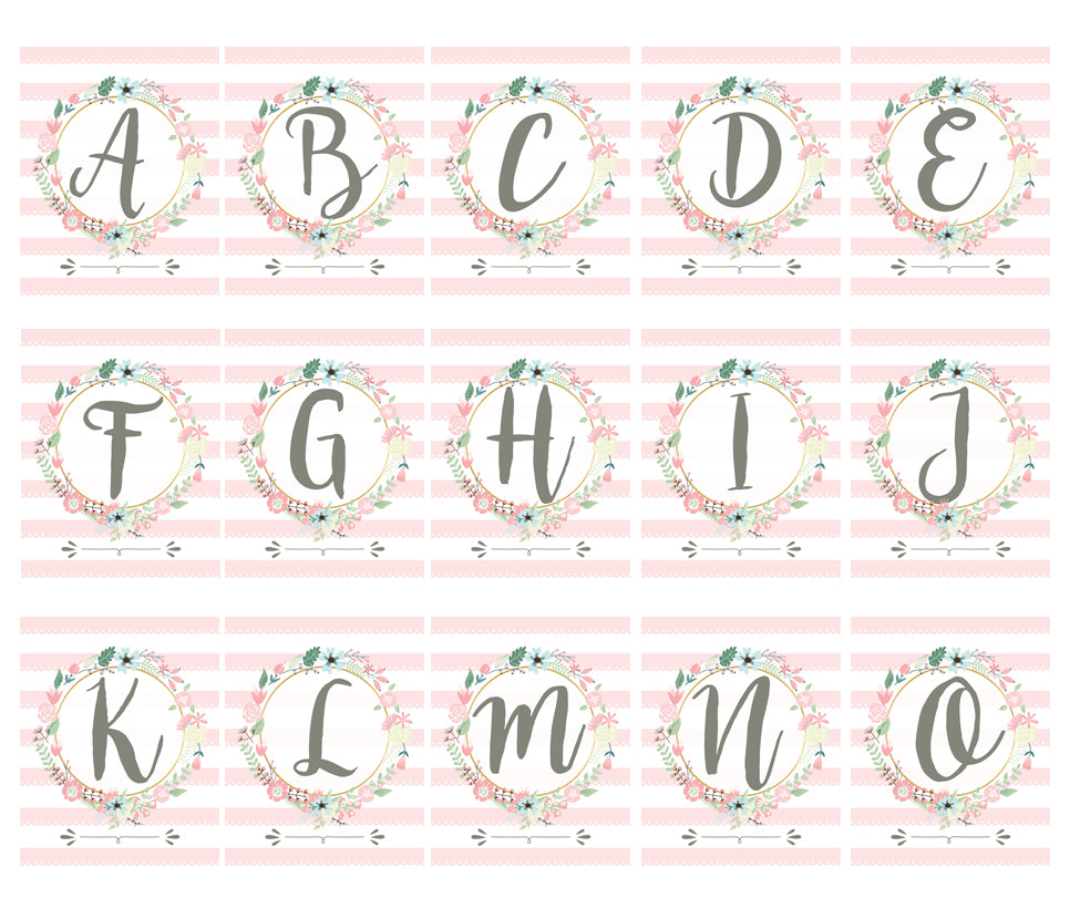Baby Monogram Hot Pink Letters (64)