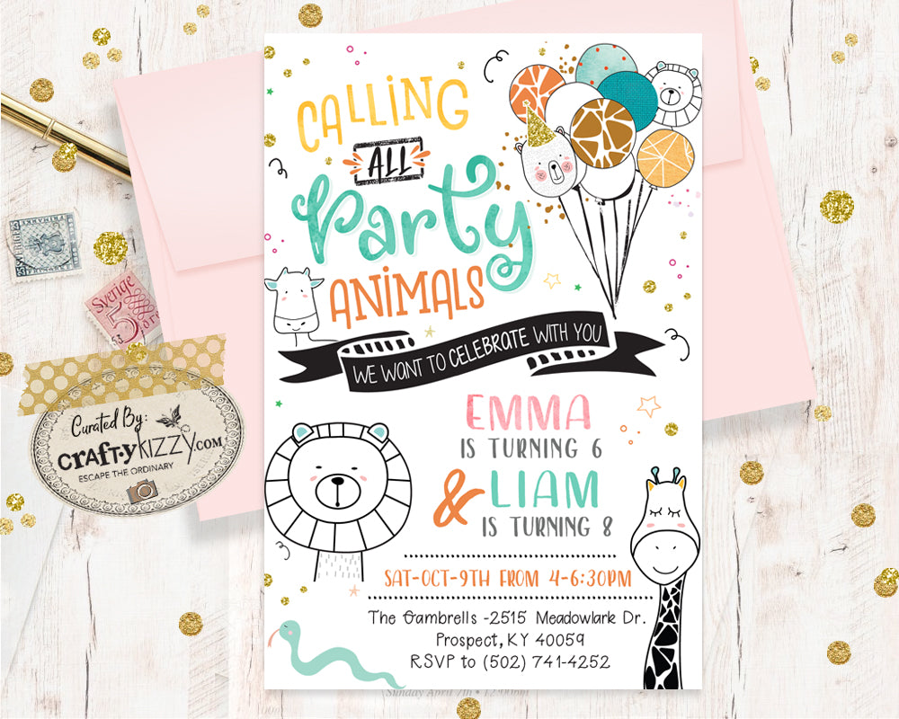 Crocodile Animal Birthday Theme Template, image size:1000x800