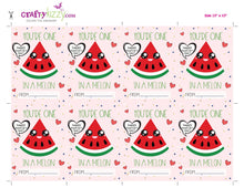 Girls Valentine's Day Cards - Watermelon Valentines School Exchange Cards - Watermelon Puns - INSTANT DOWNLOAD - CraftyKizzy