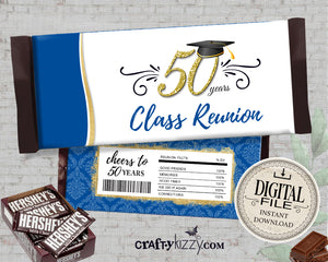 50 Year Class Reunion Candy Wrapper