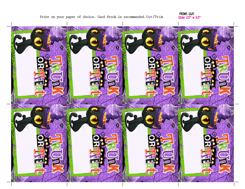 Trunk Or Treat Costume Contest Ballot Halloween Voting Cards Entry