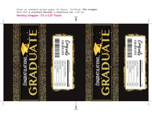 Congratulations Graduate Candy Bar Wrapper - Graduation Candy Bar Labels - Printable Graduation Party Favor Wrappers - INSTANT DOWNLOAD