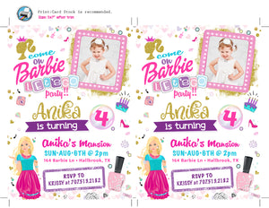 Doll Invitations with photo option