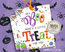 Hey Boo Here's a little treat for you printable Halloween gift tags