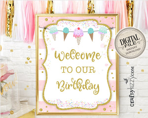 First Birthday Welcome Sign