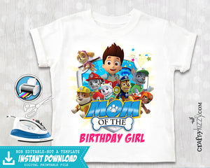 Paw Patrol Heat Transfer Decal Tshirt