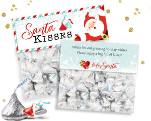 Santa Kisses Treat Bag Topper