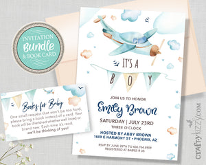 Aviation Baby Shower Invitation