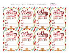 Christmas Baking Party Voting Ballots