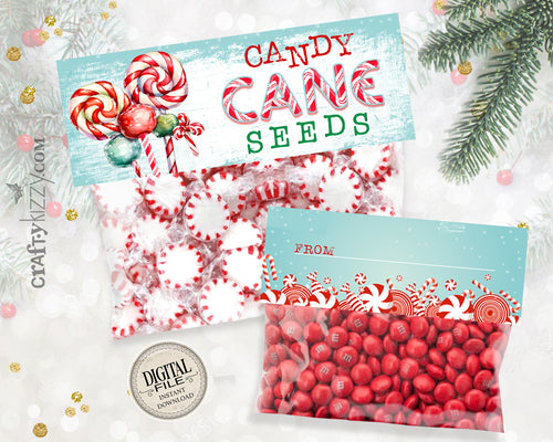 candy cane treat Bag Topper