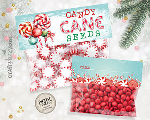 candy cane treat Bag Topper