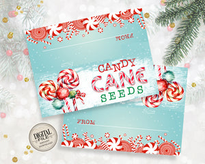 candy cane seeds loot bag topper