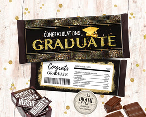 Congratulations Graduate Candy Bar Wrapper - Graduation Candy Bar Labels - Printable Graduation Party Favor Wrappers - INSTANT DOWNLOAD