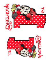 Red Minnie Mouse Birthday Iron On Shirt - First Birthday Outfit - Printable Decal Digital Transfer - INSTANT DOWNLOAD