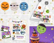 Trunk or Treat Halloween Invitation - Kids Trunk Or Treat Flyer - Children's Halloween Fall Festival Invitations - Church School Flyer
