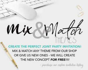 Joint Tea Party Birthday Invitations - Joint Girl Twinkle Twinkle First Birthday Invitation - Twin Girls Invitation - CraftyKizzy