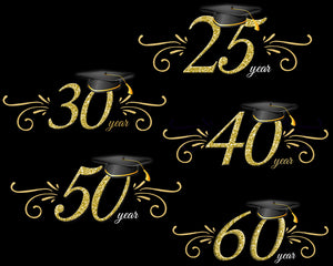 Class Reunion Candy Wrapper - 20TH 30TH 40TH 50TH High School Class Reunion Party Favors - Printable Black and Gold Reunion Wrappers - Personalized Label