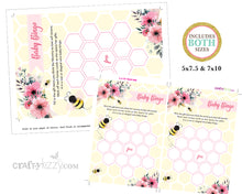 Bumble Bee Baby Shower Bingo Cards - Baby Shower Games - Mother to-bee Activity – Honeycomb Bingo Card - INSTANT DOWNLOAD - CraftyKizzy