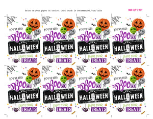 Printable Bag O' Treats Halloween Favor Tags (Instant Download)