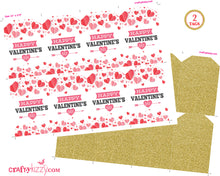 Happy Valentines Day Favor Tags - Valentine's Day Printable Favor Cards - Teacher Valentines Day Tag - INSTANT DOWNLOAD - CraftyKizzy