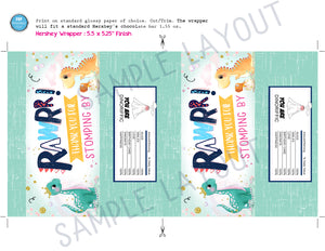 dinoriffic candy wrapper label
