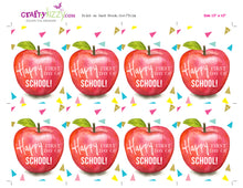Back to School Printable Tags - Happy First Day of School Gift Tag - Teacher Appreciation Favor Tags Teacher Thank You Tag - INSTANT DOWNLOAD