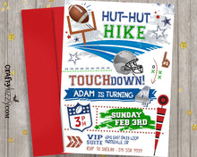 Boy Football Birthday Invitation - Touchdown Sport Invitations - American Football Party - CraftyKizzy