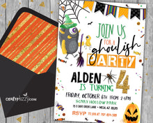 Ghoulish Halloween Birthday Invitations - Boy Invitation - Printable Birthday Invitations - CraftyKizzy