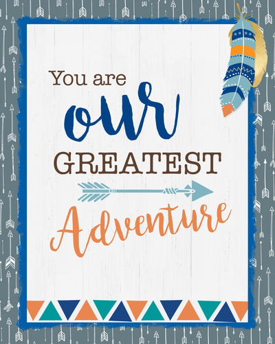Woodland You Are Our Greatest Adventure Art Print - Digital Wall Decor - INSTANT DOWNLOAD - CraftyKizzy