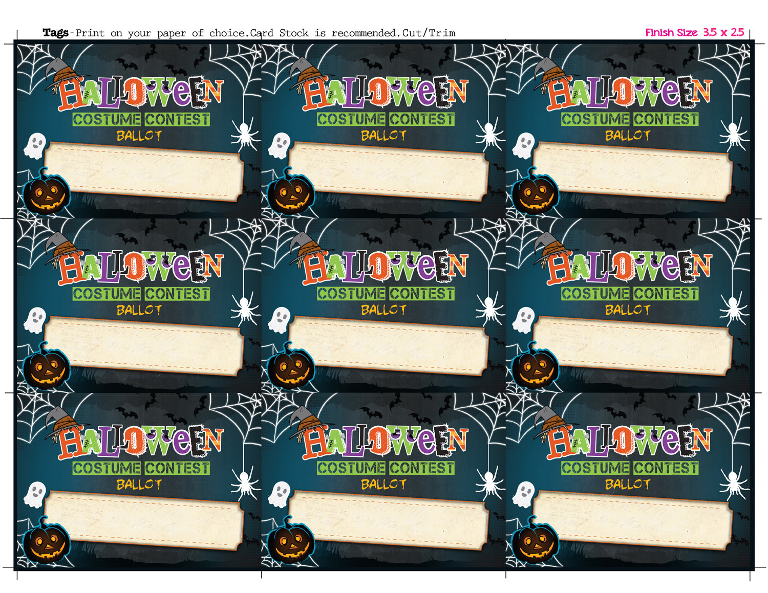 halloween-costume-contest-ballot-tags-voting-card-printable-entry-craftykizzy for Free Printable Halloween Costume Voting Ballots Halloween Costume Contest Ballot Tags - Voting Card - Printable Entry – CraftyKizzy for Free Printable Halloween Costume Voting Ballots
