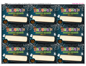 Halloween Costume Contest Ballot Tags Voting Cards - Printable Entry Card Halloween Printable Ballots INSTANT DOWNLOAD - CraftyKizzy