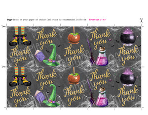 Halloween Party Thank You Favor Tags - Printable Birthday Tag For Kids - Halloween Treat Bag Labels - INSTANT DOWNLOAD - CraftyKizzy