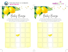 Gender Neutral Baby Shower Bingo Cards - Lemon Blossom Baby Shower Games - Spring Bingo Game – Lemon Bingo Card - INSTANT DOWNLOAD