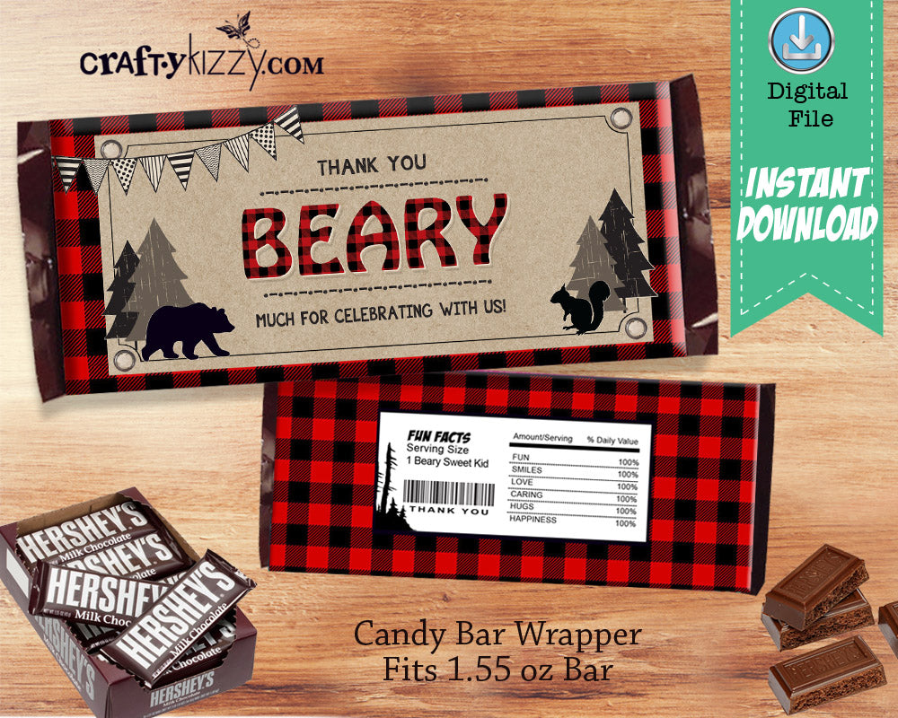 Lumberjack Candy Bar Wrapper 