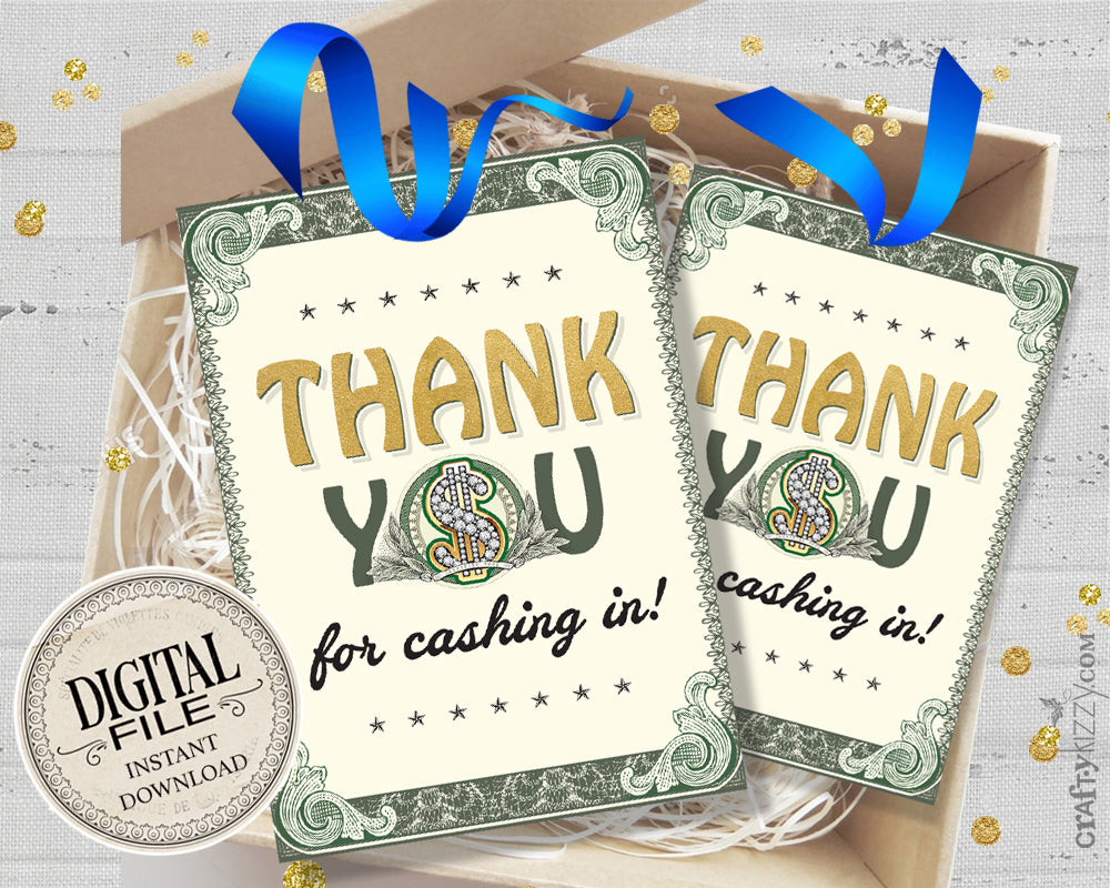 Dollar Thank You Tags