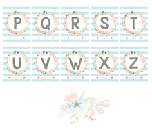 Nursery Monogram Art Print - Baby Girl Initial Monogram - Letter Wall Art Decor - Printable Nursery Art - Floral Letters - CraftyKizzy