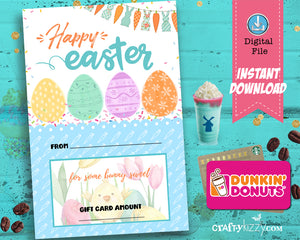 Easter Gift Card Holder - Happy Easter Printable Teacher Gift Card - Some Bunny Sweet Gift Card - Coffee Gift Card - INSTANT DOWNLOAD