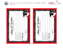 Black and Red Graduation Advice Cards for the Graduate - DIY High School or College Party Favor INSTANT DOWNLOAD - CraftyKizzy