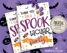 Halloween Party Favor Tags - Printable Thank You Spooktacular Gift Tags For Kids - Halloween Treat Bag Labels - INSTANT DOWNLOAD