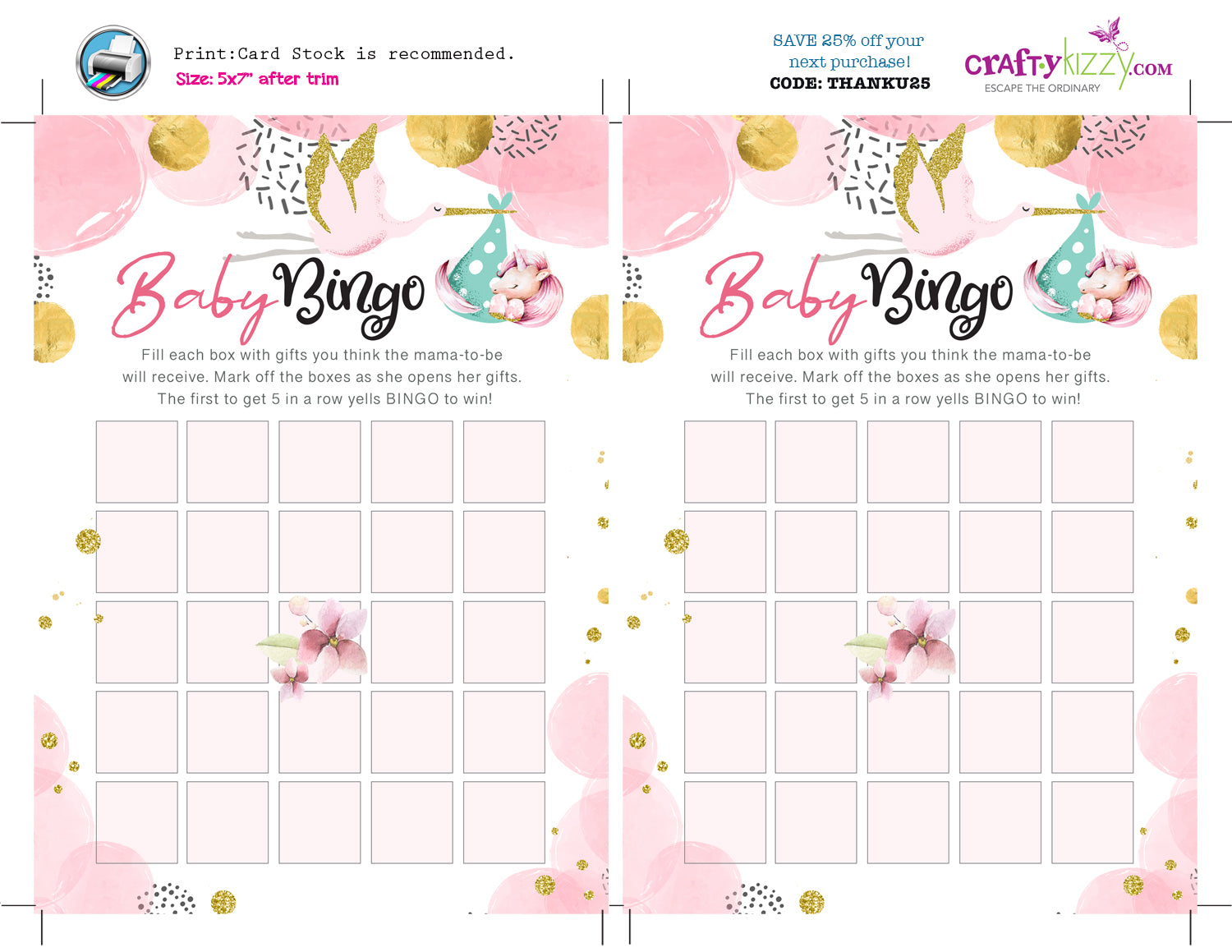 unicorn-baby-shower-bingo-cards-baby-shower-games-craftykizzy for Downloadable Free Printable Unicorn Bingo Cards Unicorn Baby Shower Bingo Cards - Baby Shower Games – CraftyKizzy for Downloadable Free Printable Unicorn Bingo Cards