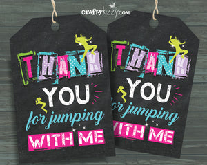 Trampoline Birthday Invitations - Jump Tween Girl Invitation - Girls Bounce House Printable Invites - CraftyKizzy