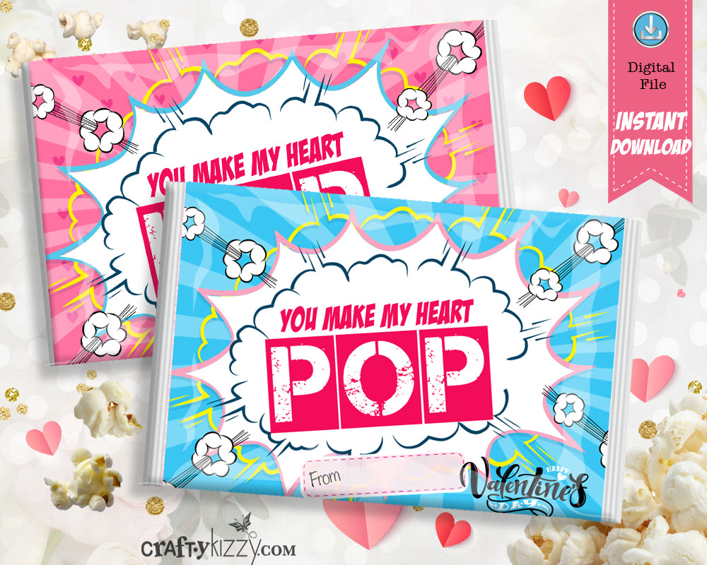 You make my hear pop valentines day cards
