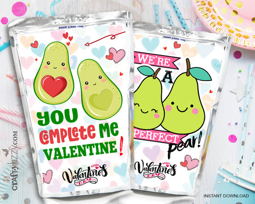 Valentine Capri Sun Party Favor Labels