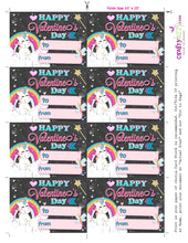 Rainbows and Unicorns Girl Happy Valentines Day Cards - Girls Valentine's Day Fill In The Blank Classroom Printable Cards - Kids Teachers - INSTANT DOWNLOAD - CraftyKizzy