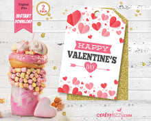 Happy Valentines Day Favor Tags - Valentine's Day Printable Favor Cards - Teacher Valentines Day Tag - INSTANT DOWNLOAD - CraftyKizzy