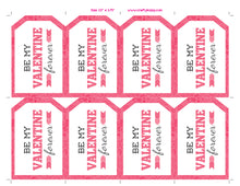 Happy Valentines Day Gift Tags - Valentine's Day Printable Favor Cards - Classroom Treat Bag Tags - Kids Teachers - INSTANT DOWNLOAD - CraftyKizzy