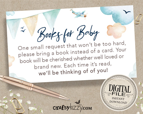 it's a boy book insert cards