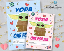 Baby Yoda Valentines Day Cards for Kids Boys and Girls Valentine Exchange Cards - INSTANT DOWNLOAD - CraftyKizzy